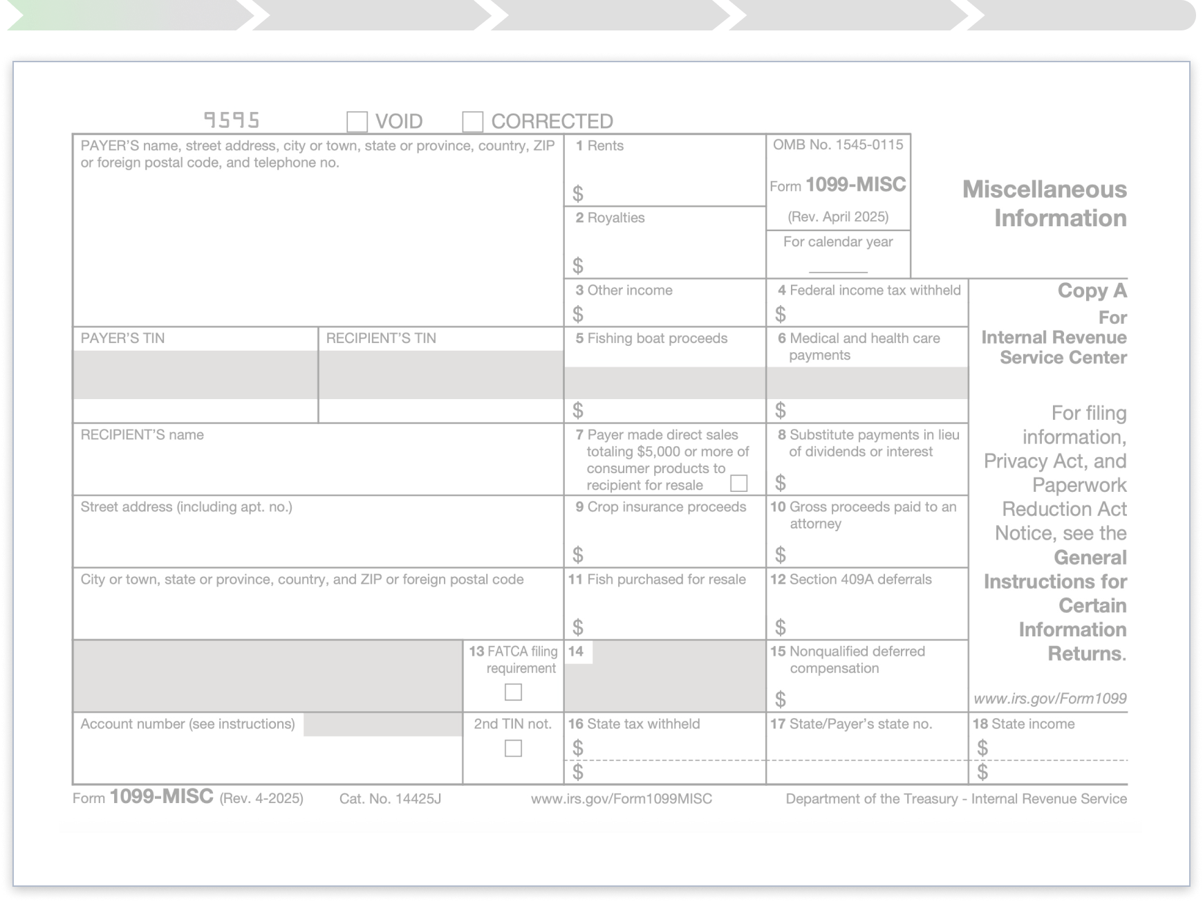 A preview of a blank 1099-MISC document