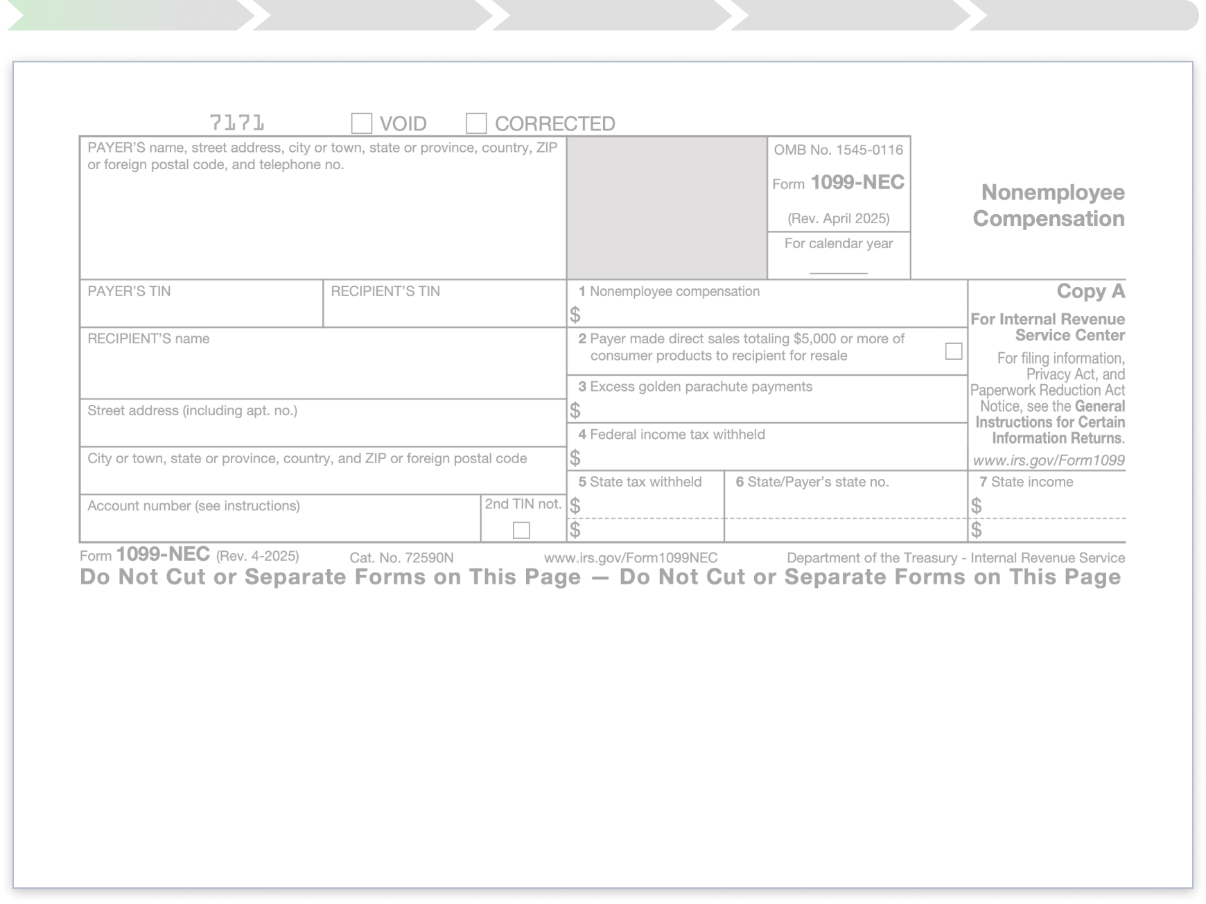 A preview of a blank 1099-NEC document